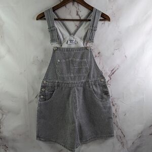 Princess Polly Shortalls Womens 4 Small Short Overalls Denim Jean Houndstooth